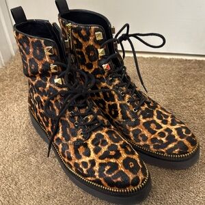Leopard 🐆 Print Combat Boots by Michael Kors